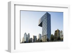 China, Beijing, Gleaming Steel and Glass Cctv Building-Paul Souders-Framed Photographic Print