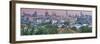 China, Beijing, Jingshan Park, Pavillion and Modern Chaoyang District Skyline Beyond-Alan Copson-Framed Photographic Print