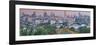 China, Beijing, Jingshan Park, Pavillion and Modern Chaoyang District Skyline Beyond-Alan Copson-Framed Photographic Print