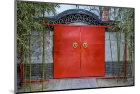 China, Beijing, Large Red Door Entry at Summer Palace-Terry Eggers-Mounted Photographic Print