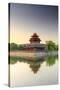China, Beijing, Palace moat and Forbidden city at sunrise-Maurizio Rellini-Stretched Canvas
