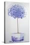 China Blue Tree Set in a Niche-Lincoln Seligman-Stretched Canvas