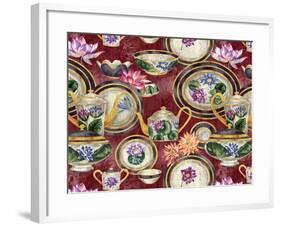 China Cabinet Oxblood-Bill Jackson-Framed Giclee Print