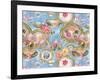 China Cabinet Scroll Blotch Blue-Bill Jackson-Framed Giclee Print