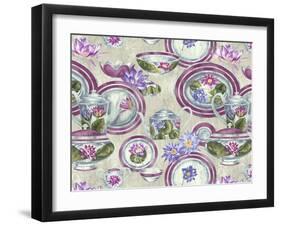 China Cabinet Silver Plum-Bill Jackson-Framed Giclee Print