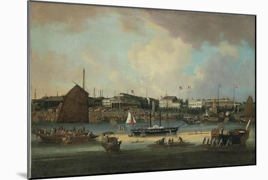 China, Canton, at Beginning of 1800s with Agencies for Foreign Companies-null-Mounted Giclee Print