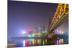 China, Chongqing, Dongshuimen Bridge Above Yangtze River-Paul Souders-Mounted Premium Photographic Print