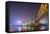 China, Chongqing, Dongshuimen Bridge Above Yangtze River-Paul Souders-Framed Stretched Canvas