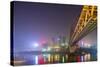 China, Chongqing, Dongshuimen Bridge Above Yangtze River-Paul Souders-Stretched Canvas