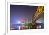 China, Chongqing, Dongshuimen Bridge Above Yangtze River-Paul Souders-Framed Photographic Print