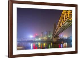 China, Chongqing, Dongshuimen Bridge Above Yangtze River-Paul Souders-Framed Photographic Print