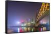 China, Chongqing, Dongshuimen Bridge Above Yangtze River-Paul Souders-Framed Stretched Canvas