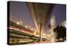 China, Chongqing, Overhead Expressways on Autumn Evening-Paul Souders-Stretched Canvas