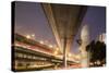 China, Chongqing, Overhead Expressways on Autumn Evening-Paul Souders-Stretched Canvas