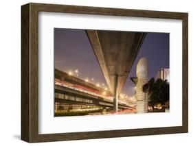 China, Chongqing, Overhead Expressways on Autumn Evening-Paul Souders-Framed Photographic Print