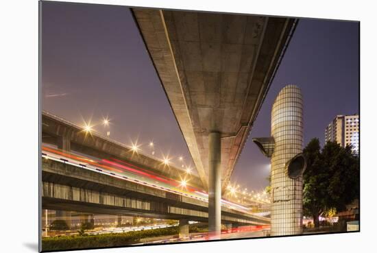 China, Chongqing, Overhead Expressways on Autumn Evening-Paul Souders-Mounted Photographic Print