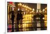 China, Chongqing, Pedestrians Walking with Umbrellas Along the Street-Paul Souders-Framed Photographic Print