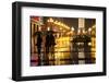 China, Chongqing, Pedestrians Walking with Umbrellas Along the Street-Paul Souders-Framed Photographic Print