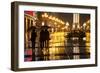 China, Chongqing, Pedestrians Walking with Umbrellas Along the Street-Paul Souders-Framed Photographic Print