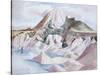 China Clay Matterhorn, 1952 (W/C & Pencil on Paper)-John Northcote Nash-Stretched Canvas