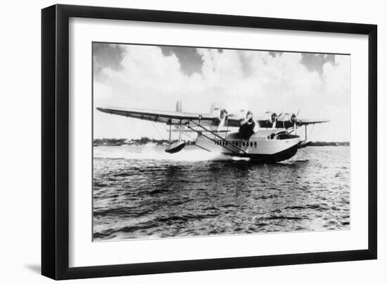 China Clipper flying out of Miami, Fl Photograph - Miami, FL-Lantern Press-Framed Art Print