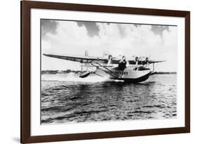 China Clipper flying out of Miami, Fl Photograph - Miami, FL-Lantern Press-Framed Premium Giclee Print