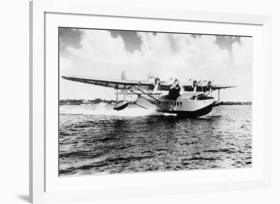 China Clipper flying out of Miami, Fl Photograph - Miami, FL-Lantern Press-Framed Art Print