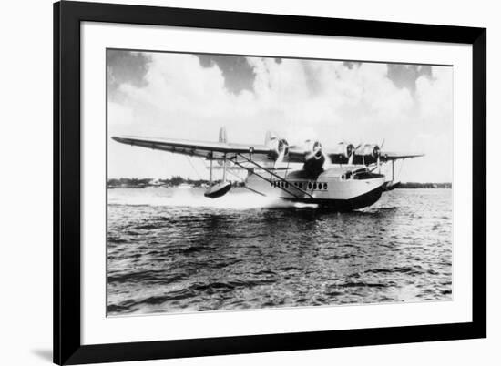 China Clipper flying out of Miami, Fl Photograph - Miami, FL-Lantern Press-Framed Art Print