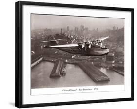 China Clipper, San Francisco, California, 1936-Clyde Sunderland-Framed Art Print