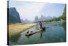 China Fisherman with Cormorant Birds on Li River-null-Stretched Canvas