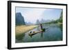 China Fisherman with Cormorant Birds on Li River-null-Framed Photographic Print