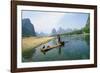 China Fisherman with Cormorant Birds on Li River-null-Framed Photographic Print