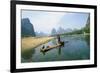 China Fisherman with Cormorant Birds on Li River-null-Framed Photographic Print