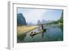 China Fisherman with Cormorant Birds on Li River-null-Framed Photographic Print