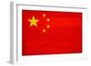 China Flag Design with Wood Patterning - Flags of the World Series-Philippe Hugonnard-Framed Premium Giclee Print