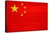 China Flag Design with Wood Patterning - Flags of the World Series-Philippe Hugonnard-Stretched Canvas