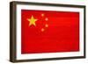 China Flag Design with Wood Patterning - Flags of the World Series-Philippe Hugonnard-Framed Art Print