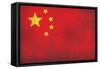 China Flag Distressed Art Print Poster-null-Framed Stretched Canvas