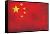 China Flag Distressed Art Print Poster-null-Framed Stretched Canvas