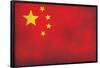 China Flag Distressed Art Print Poster-null-Framed Poster