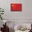 China Flag Distressed Art Print Poster-null-Mounted Poster displayed on a wall