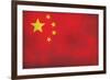 China Flag Distressed-null-Framed Art Print