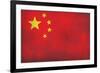 China Flag Distressed-null-Framed Art Print