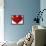 China Flag Heart Shape Textured-jpldesigns-Framed Stretched Canvas displayed on a wall