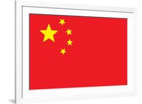 China Flag-null-Framed Art Print