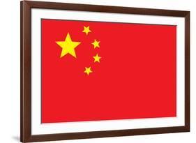 China Flag-null-Framed Art Print