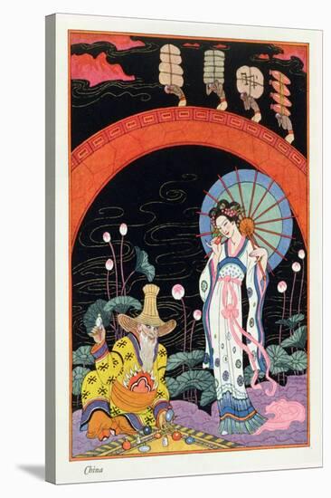 China, from "The Art of Perfume," Published 1912-Georges Barbier-Stretched Canvas