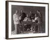 China, Group of Accountants with their Abacuses-null-Framed Photographic Print