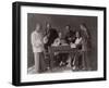 China, Group of Accountants with their Abacuses-null-Framed Photographic Print