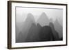 China , Guangxi , Mysterious Mountains in Yangshuo Region, China.-Andrea Pozzi-Framed Photographic Print